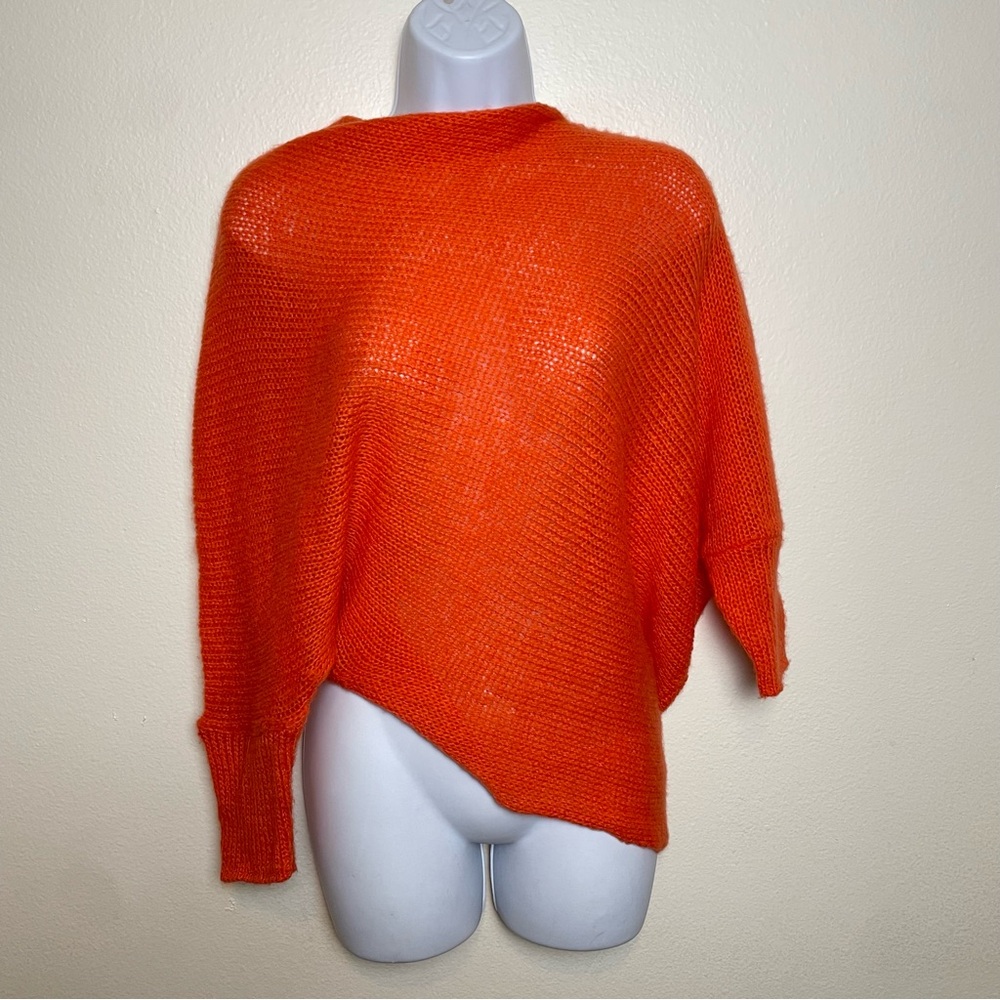 Wooden ships paola buendia orange asymmetrical sweater